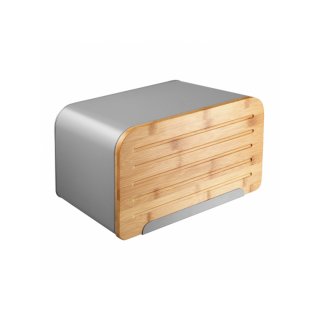 Chlebak Nordic z deską do krojenia 35 x 21,5 x 21,5 cm szary AMBITION