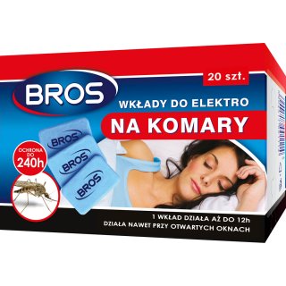 Wkłady do elekrtrycznego odstraszacza komarów 20 szt. BROS