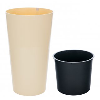 Doniczka ogrodowa z wkładem 19 cm Lilia waniliowa LAMELA