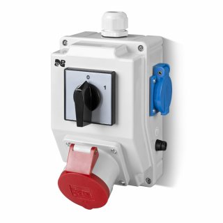Rozdzielnica elektryczna z wyłącznikiem 0-1, 3P+N+Z 16A, 2X2P+Z 230V ELEKTRO-PLAST