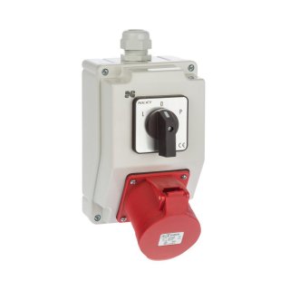 Rozdzielnica elektryczna z wyłącznikiem L-0-P, 3P+N+Z 32A ELEKTRO-PLAST
