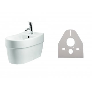 ZESTAW BIDET WISZĄCY ZAWIESZANY CERSANIT DECO + MATA WYGŁUSZAJĄCA
