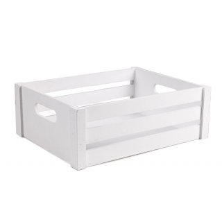 Skrzynka drewniana biała 36,5x27,5x13,5 cm TIN TOURS