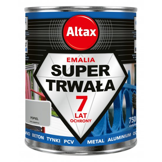 Emalia Super Trwała 0,75 L popielaty ALTAX