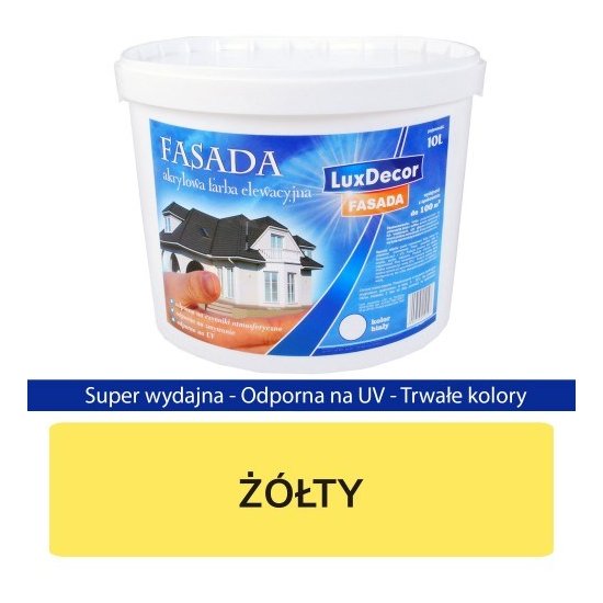 Farba fasadowa 5 L żółta LUXDECOR