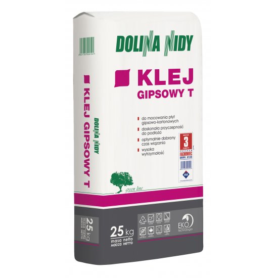 Klej gipsowy T 25 kg DOLINA NIDA