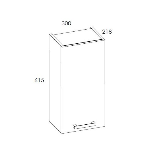 Szafka łazienkowa wisząca Formica 30 cm ELITA