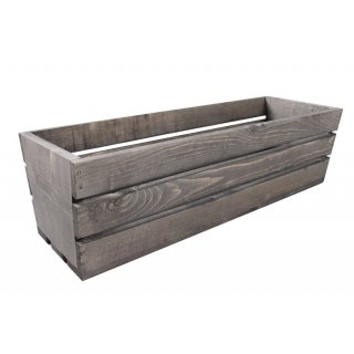 Skrzynka drewniana balkonówka szara 50x18x15 cm TIN TOURS
