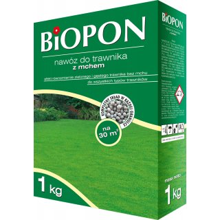 Nawóz do trawnika z mchem 1kg BIOPON