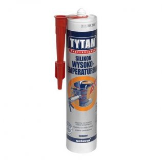 Silikon wysokotemperaturowy czerwony 310 ml TYTAN